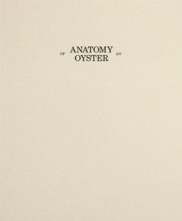 Rita Puig–Serra, Anatomy of an Oyster (second edition)