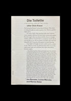 Jon Bywater, Louise Menzies and Marnie Slater, Die Toilette (The Social Life of the Book #5) (after Chris Kraus)  *Second-hand